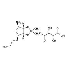 2-[[(3aR,4S,6R,6aS)-6-氨基四氫-2,2-二甲基-4H-環戊并-1,3-二惡茂-4-基]氧基]-乙醇 (2R,3R)-2,3-二羥基丁二酸鹽|376608-65-0 