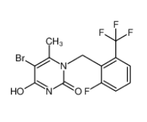 5-溴-1-(2-氟-6-(三氟甲基)芐基)-4-羥基-6-甲基嘧啶-2(1H)-酮|830346-48-0