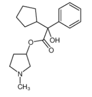 N-甲基-3-吡咯烷基 環戊基扁桃酸酯|13118-11-1	 