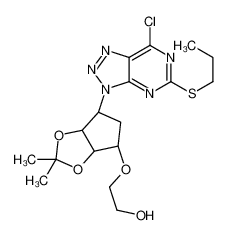2-[[(3aR,4S,6R,6aS)-6-[7-氯-5-(丙硫基)-3H-1,2,3-三氮唑并[4,5-d]嘧啶-3-基]四氫-2,2-二甲基-4H-環戊烯并-1,3-二惡茂-4-基]氧基]乙醇|3 