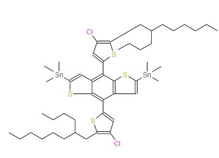 (4,8-二(4-氯-5-(2-丁基辛基)噻吩-2-基)苯并[1,2-B:4,5-B']二噻吩-2,6-二基)雙三甲基錫 | 