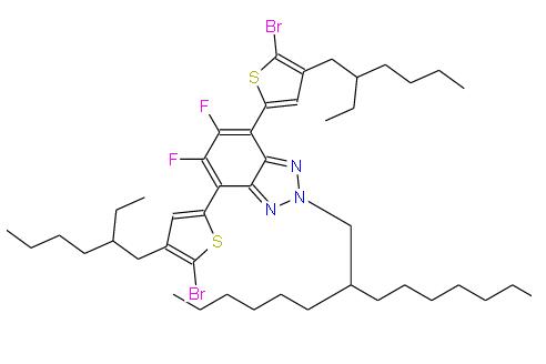 4,7-雙(5-溴-4-(2-乙基己基)噻吩基)-5,6-二氟-2-(2-己基癸基)-2H-苯并[d][1,2,3]三氮唑 | 2239298-37-2 