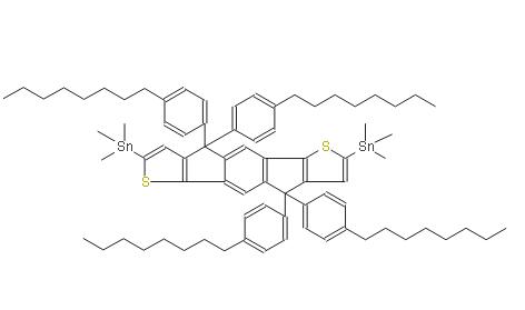 (4,4,9,9-四(4-辛基苯基)-4,9-二氫-s-茚并[1,2-b:5,6-b']二噻吩基)雙(三甲基錫) | 1433218-20-2 