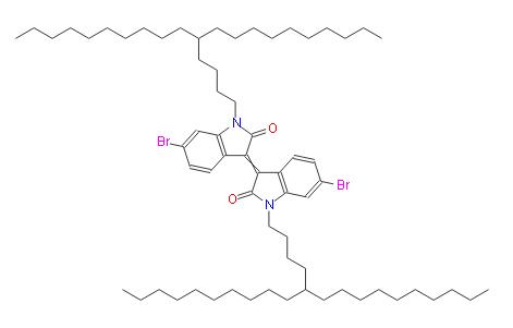 (E)-6,6'-二溴-N,N'-二(5-癸基十五烷基)-異靛藍 | 1413918-81-6 