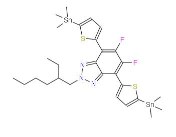 2-(2-乙基己基)-5,6-二氟-4,7-雙[5-(三甲基甲錫基)-2-噻吩基]-2H-苯并三唑 | 2766787-21-5 