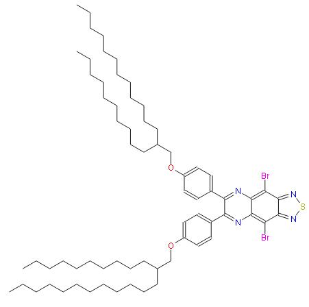 4,9-二溴-6,7-雙(4-((2-癸基十四烷基)氧)苯基)-[1,2,5]噻二唑并[3,4-G]喹喔啉 | 2922090-57-9 