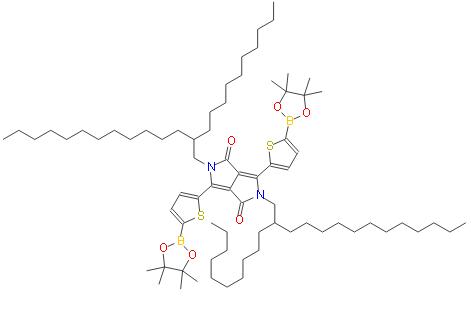 2,5-二(2-癸基十四烷基)-3,6-二(5-硼酸頻哪醇酯噻吩基)-吡咯并吡咯二酮 | 1412448-63-5