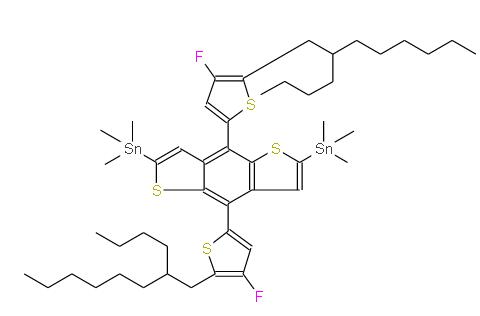 (4,8-雙(5-(2-丁基辛基)-4-氟噻吩-2-基)苯并[1,2-B:4,5-B']二噻吩-2,6-二基)雙三甲基錫 | 2131164-64-0 