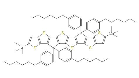 6,6,12,12-四(4-己基苯基)-6,12-二氫-并二噻吩并[3',2':4,5]環戊二烯并[1,2-B]并二噻吩并[2'',3'':3',4']環戊二烯[1',2':4,5 