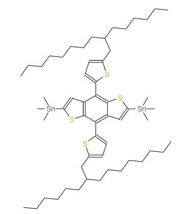 (4,8-雙(5-(2-己基癸基)噻吩基)苯基[1,2-B:4,5-B']二噻吩基)雙三甲基錫 | 1373834-87-7 