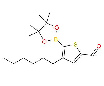 2-(4,4,5,5-四甲基-1,3,2-二氧代硼戊環-2-基)-3-己基噻吩-5-醛 | 1402132-40-4