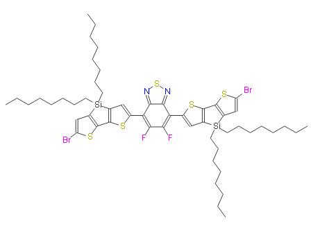 4,7-雙(6-溴-4,4-二辛基-4H-硅烷[3,2-B:4,5-B']二噻吩-2-基)-5,6-二氟苯并[C][1,2,5]噻二唑 | 2088232-25-9 