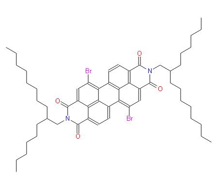 5,12- 二溴-2,9-二(2-己基癸基)蒽并[2,1,9-def:6,5,10-d'e'f'] 二異喹啉-1,3,8,10(2H,9H)- 四酮 | 1374838-69-3 
