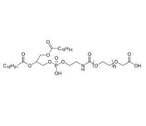 二棕櫚酰磷脂酰乙酰胺聚乙二醇羧基，二棕櫚酰磷脂酰乙酰胺PEG羧基DPPE PEG Acid, DPPE-PEG-COOH 