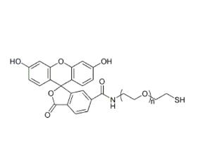 熒光素聚乙二醇巰基，熒光素PEG巰基Fluorescein PEG Thiol, FITC-PEG-SH 