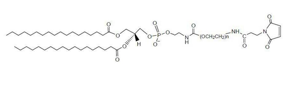 二硬脂酰磷脂酰乙酰胺PEG馬來酰亞胺DSPE-PEG-Maleimide, DSPE-PEG-MAL；二硬脂酰磷脂酰乙酰胺聚乙二醇馬來酰亞胺 