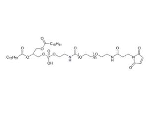 二棕櫚酰磷脂酰乙酰胺PEG馬來酰亞胺DPPE-PEG-Maleimide, DPPE-PEG-MAL；二棕櫚酰磷脂酰乙酰胺聚乙二醇馬來酰亞胺 