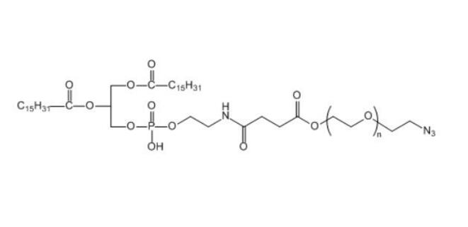 二棕櫚酰磷脂酰乙酰胺PEG疊氮DPPE-PEG-Azide, DPPE-PEG-N3；二棕櫚酰磷脂酰乙酰胺聚乙二醇疊氮 