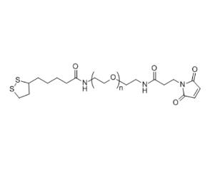 硫辛酸PEG馬來酰亞胺Thioctic acid-PEG-MAL,LA-PEG-MAL;硫辛酸聚乙二醇馬來酰亞胺 